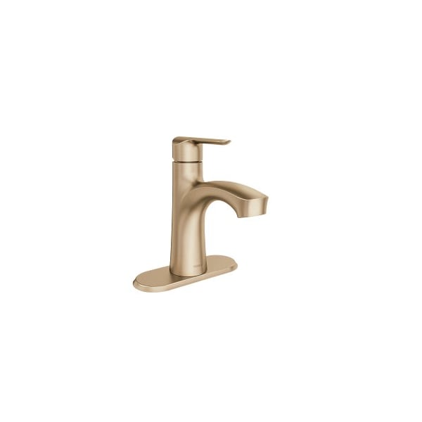 Moen One-Handle High Arc Bathroom Faucet in Bronzed Gold 84516BZG - main